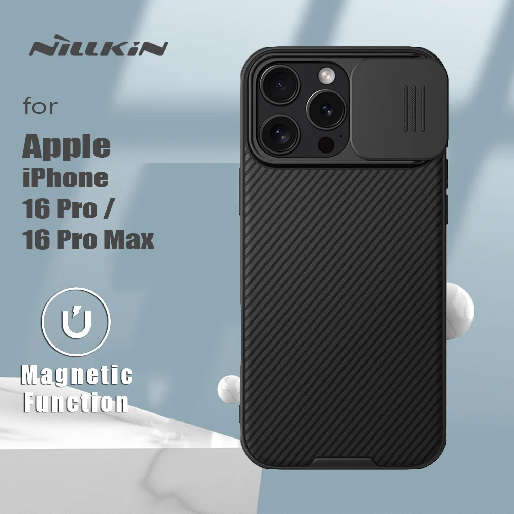 NILLKIN-Coque de protection pour iPhone 16 Pro / 16 Pro Max, étui camshield à charge magnétique Magsafe