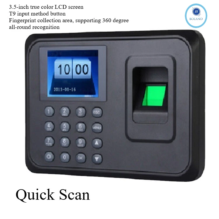 

Attendance Machine Employees Biometric Fingerprint Punch-In Clock in/out System Time Card Recorder for Administrative Financial