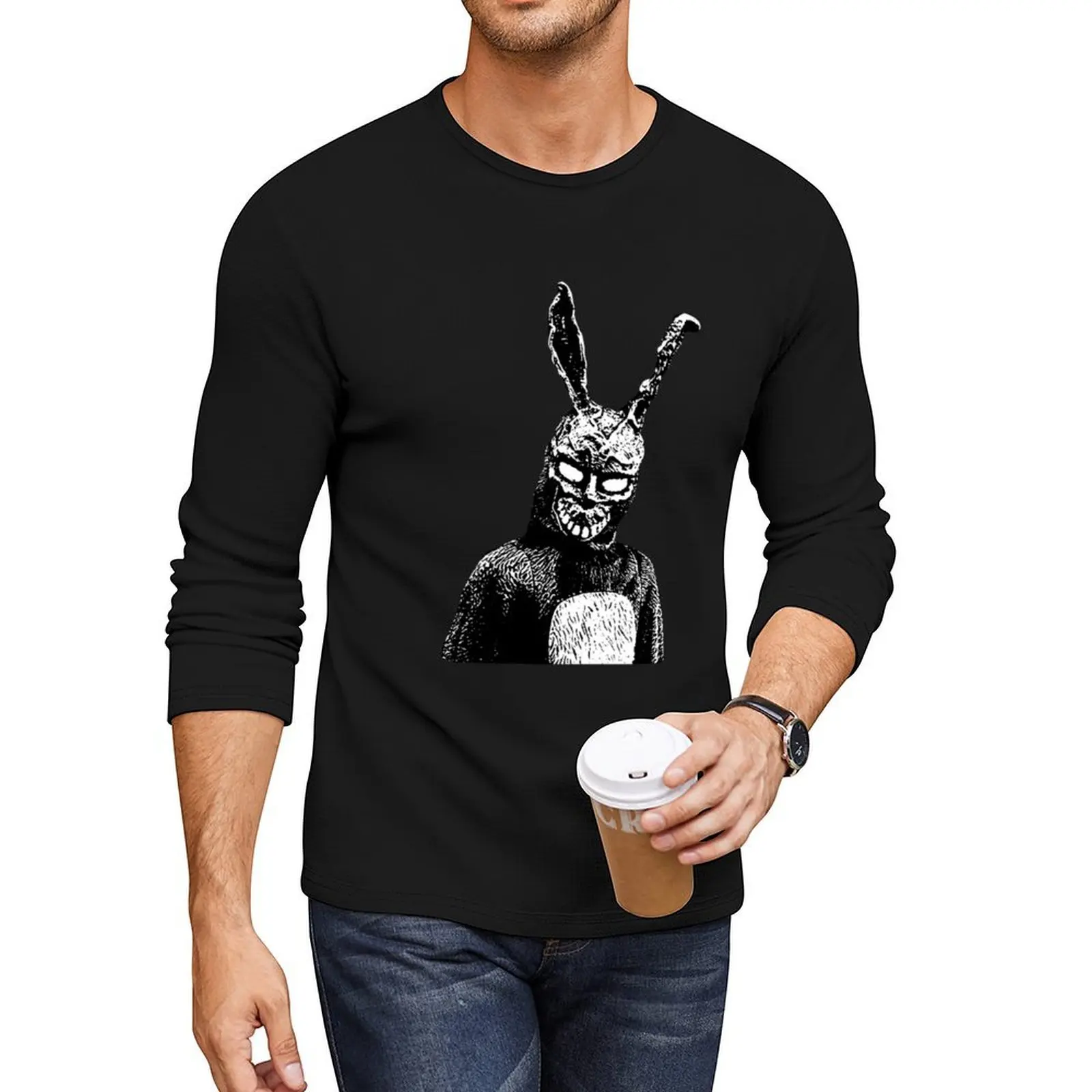 

Donnie Darko Sticker Long T-Shirt hippie clothes plus size tops plus size t shirts shirts graphic tees plain black t shirts men