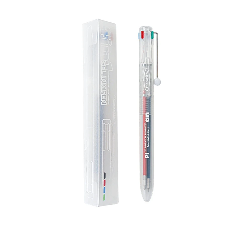 Multicolored Gel Pen Retractable 4-Color-in-1 Gel Pen 0.5MM Fine Point for Student Offices Worker Note Taking Journaling Drawing