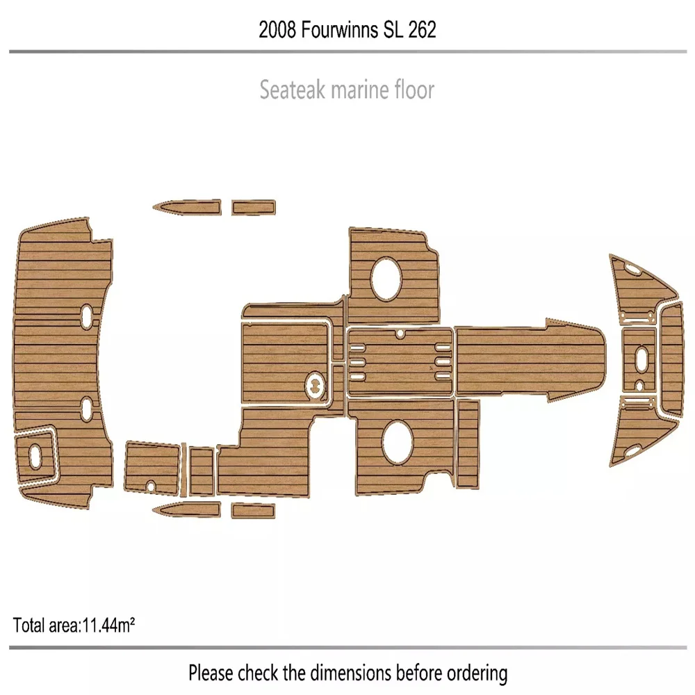 2008 Fourwinns SL 262 cockpit Swim Platform Pads 1/4