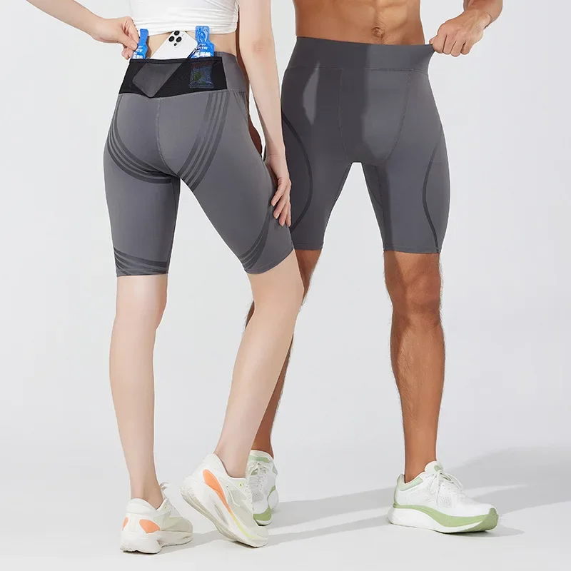 Shorts de sport pour hommes, vêtements de Fitness, Shorts de Compression, de course, d'entraînement,