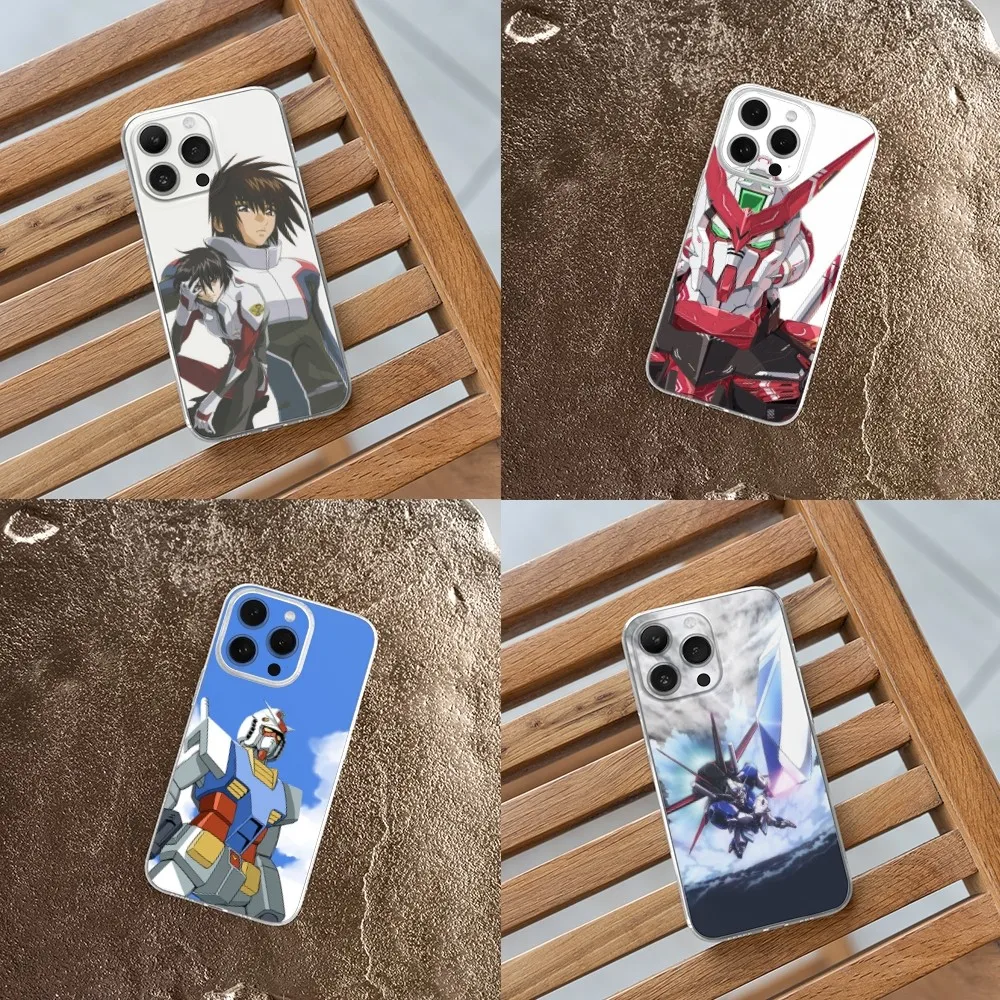 Japan Anime Phone Case  For IPhone 16,15,14,13,11,12 Pro Max Mini X XR XS 7,8 Plus SE G-Gundam Clear Shockproof Soft Cover