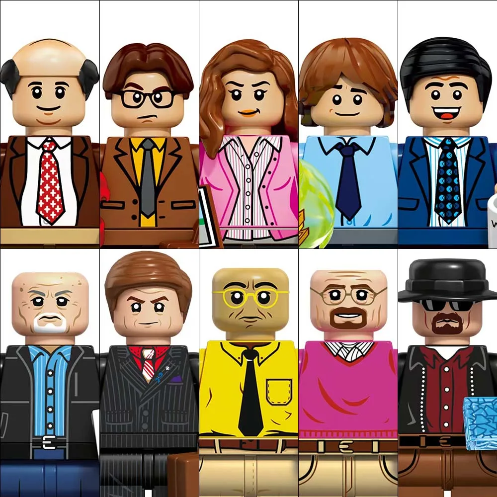 TV Movie The Office Plastic Building Blocks Mini Compatible Assemble Puzzle Model Bricks Action Figures Toy Kids Birthday Gifts