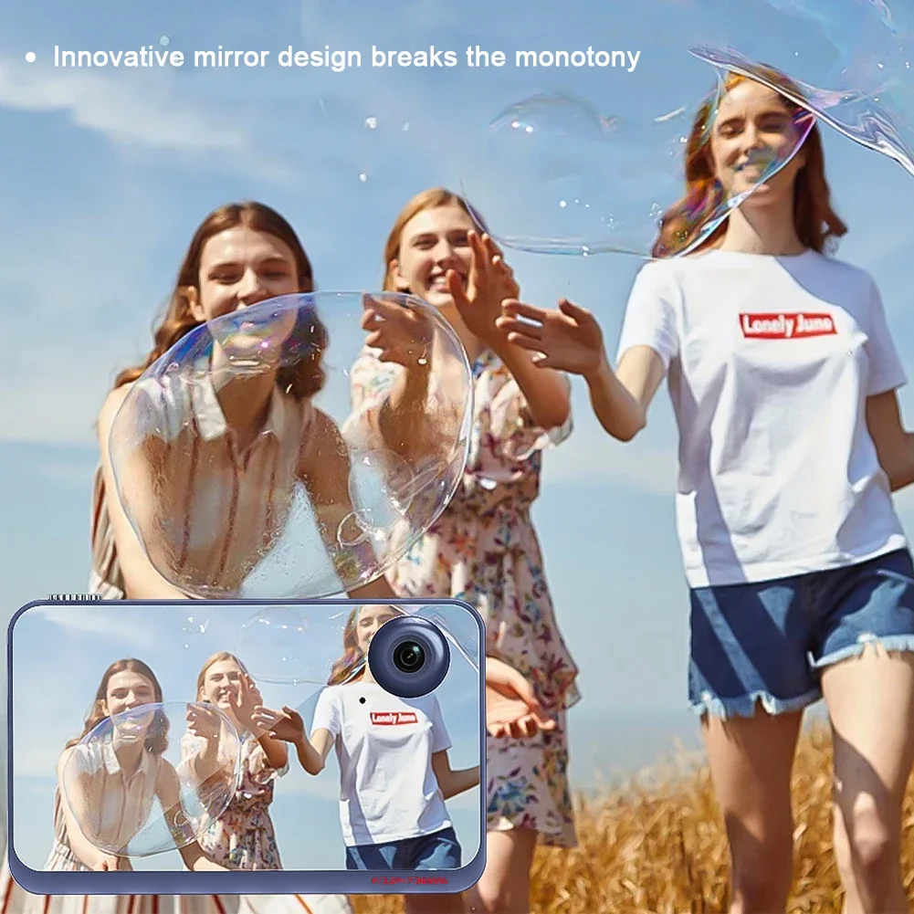 كاميرا رقمية 2.4 بوصة 4K تكبير 8X كاميرات سفر 1080 FHD كاميرا للطلاب في الحرم الجامعي Selfie مستوى الدخول التصوير الفوتوغرافي Mini Retro CCD #5