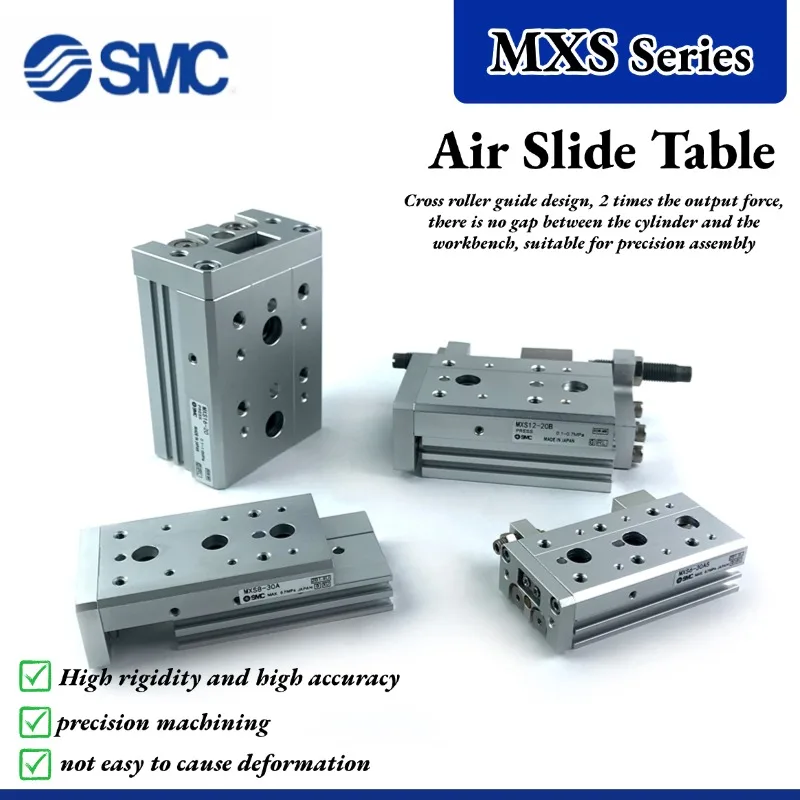 

MXS25-10,20,30,40,50,75,100,125,150,200 AS,CS,AT,CT,A,B,C,P,R,F,13,SMC type Air Slide Table MXS series
