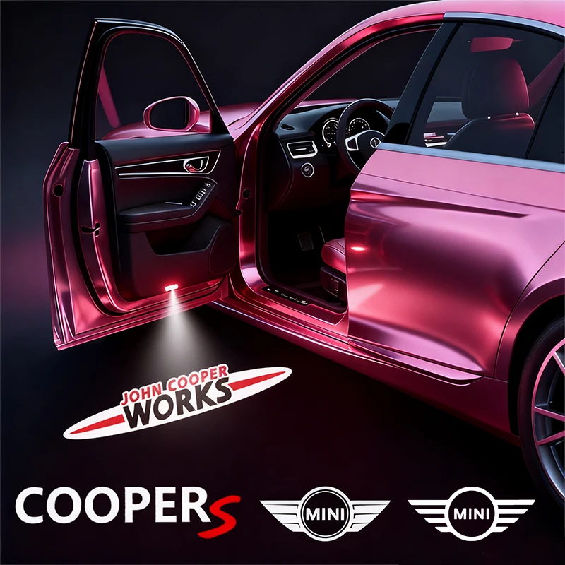 

Led Car Door Welcome Light Projector Lamps For MINI Cooper One R50 R52 R54 R53 R56 Countryman R60 F55 F56 F60 JCW Accessories