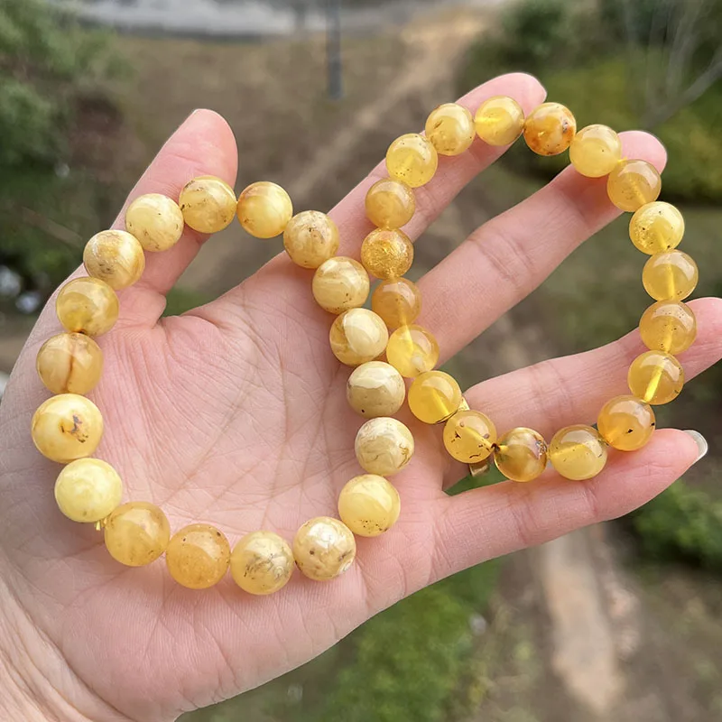 

Браслеты из 100% настоящего янтаря, 8 мм, 11 мм, круглые желтые бусины, уникальный подарок, оригинальный балтийский драгоценный камень, четки своими руками, натуральные ювелирные изделия