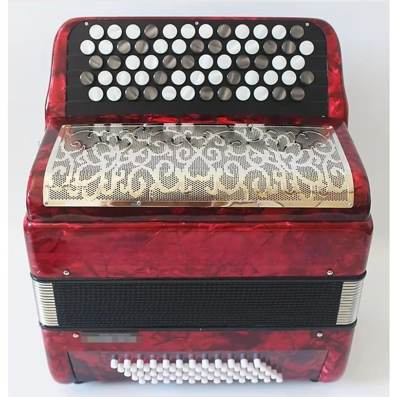 

Hot Sale Wood Material 62 Button 60 Bass Diatonic and Chromatic Keyboard Accordion Six Colors with Case