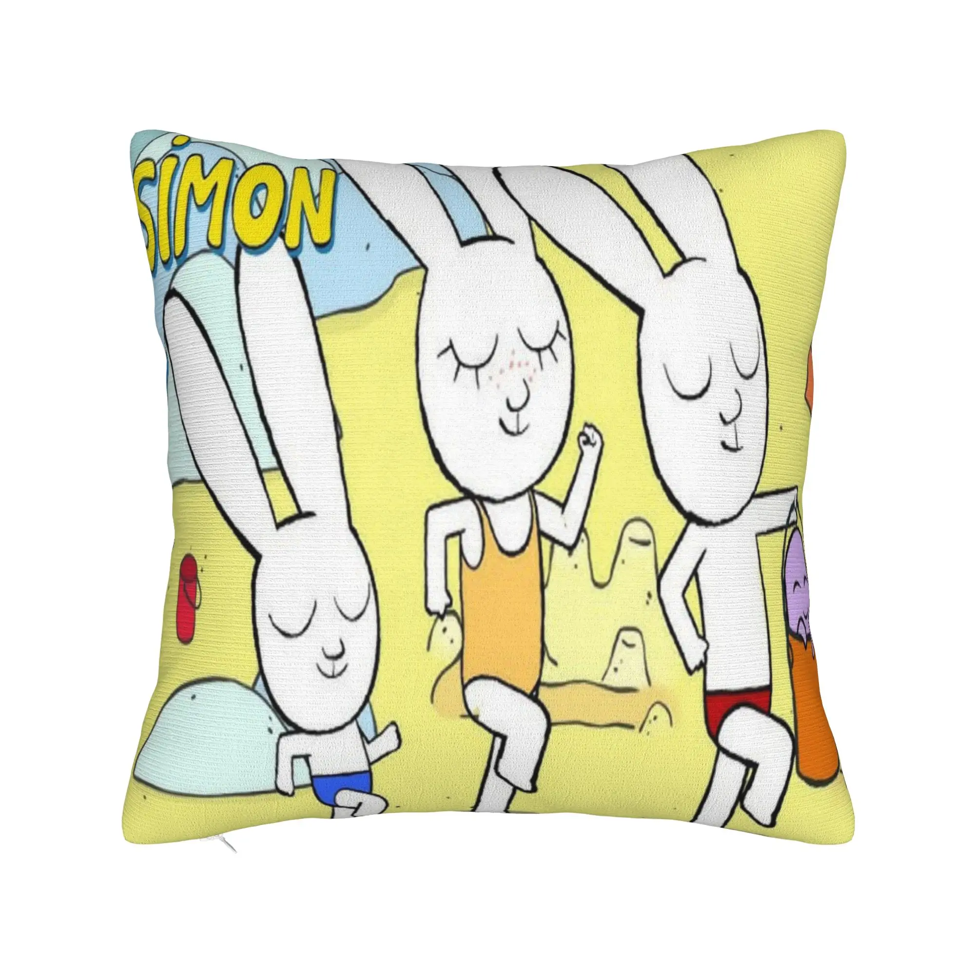 Soft and Sweet Home Simon Super Rabbit Decor Pillowcase Stuff  Pillow Covers Zippered Multi-Size