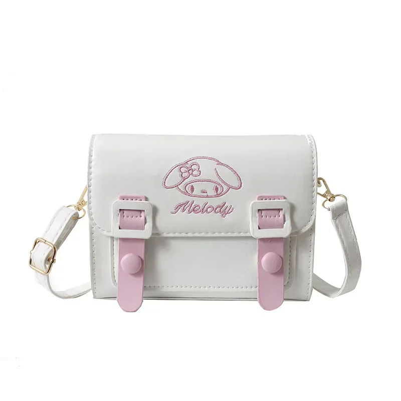 Sanrio Hello Kitty Women's Shoulder Bag Sweet Girl Cartoon Fashion Niche Design Crossbody Bag Color Contrast Jk Small Square Bag