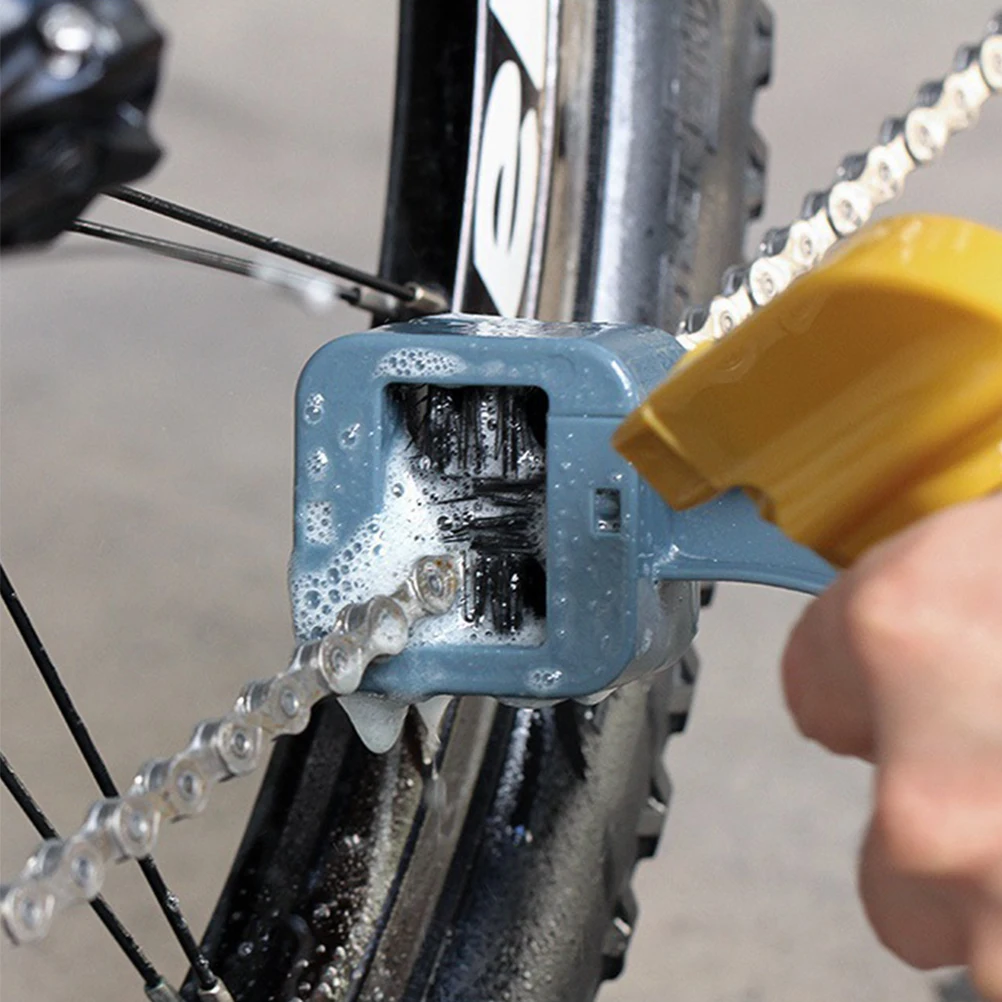 

Chain Cleaner Brush Compact Reusable Bike Chain Cleaner Portable Motorcycle Brush Professional Tool For Bicycle Maintenance