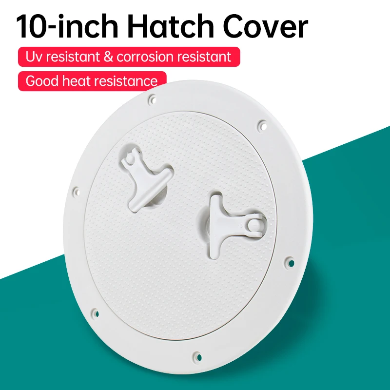 10 inch Deck Plate Corrosion Resistant Marine Access Boat Inspection Hatch Cover Plate for Marine Boating Water Sport