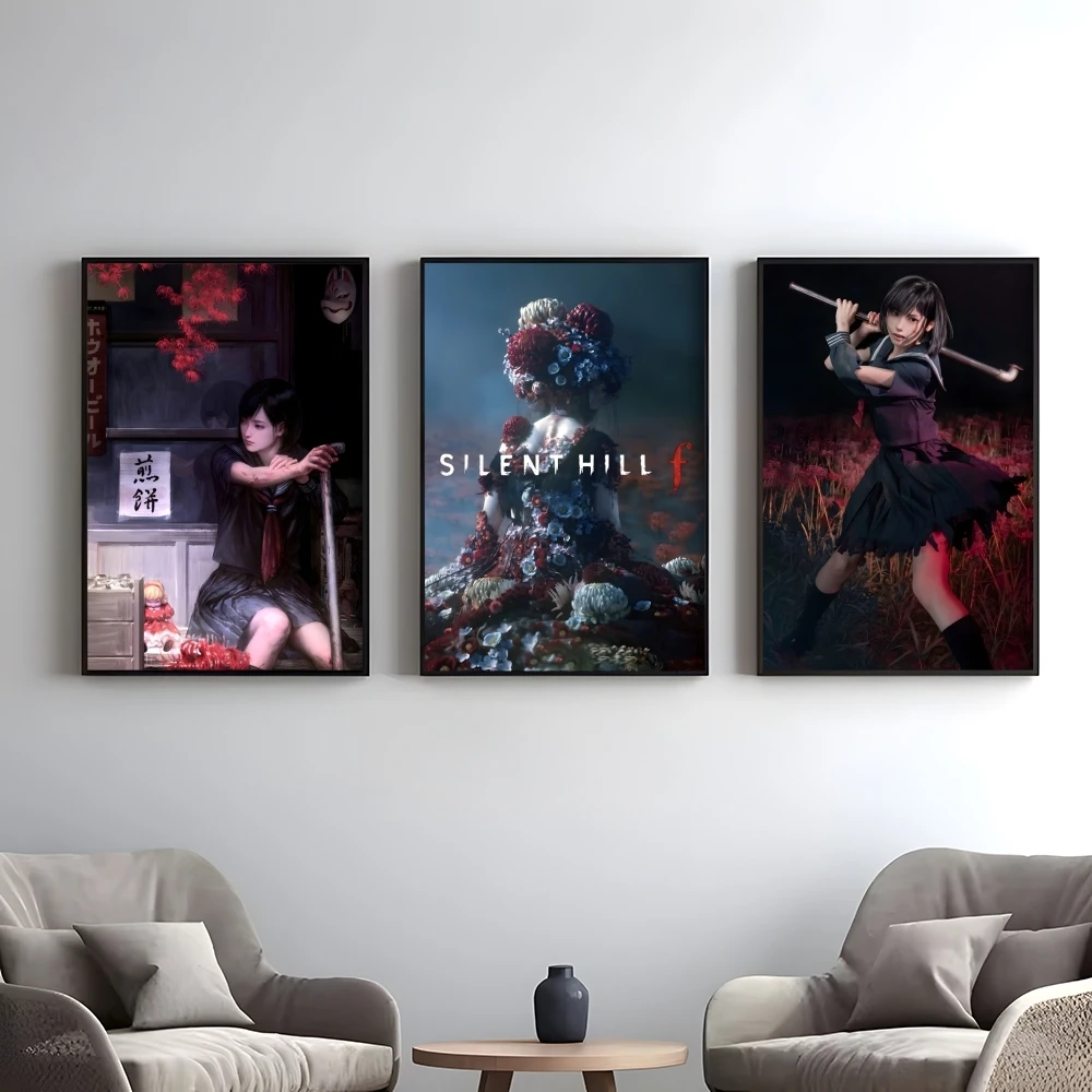 Video Game S-silent Hill F Poster Elegant And Affordable Wall Art Stickers For Dormitory Living Room And Bedroom Spaces