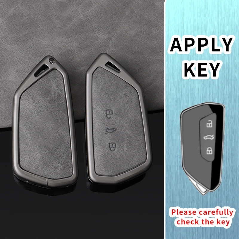 Leder-Schlüsseletui für VW ID.3 ID.4 Golf 8 MK8 Cupra Skoda Octavia A8 SEAT Leon MK4 Formentor Tarraco – Detail 10