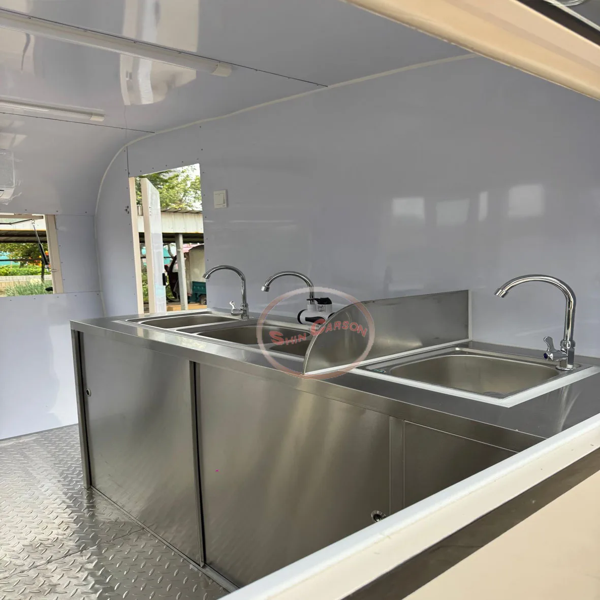 حجم مخصص المطبخ المحمول فان مقطورة الوجبات السريعة لشاحنات التاكو المطاعم النبيذ الآيس كريم وجبات خفيفة البائعين