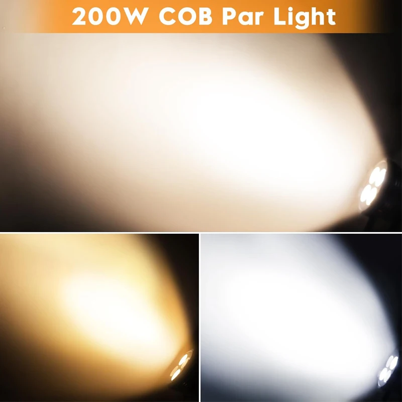 المرحلة COB الاسمية أضواء مع تحكم DMX ، 200 واط LED الأضواء ، الدافئة الأبيض ، ضوء المرحلة ، الطرف ، الكنيسة ، مسرح الزفاف ، فوتوستوديو