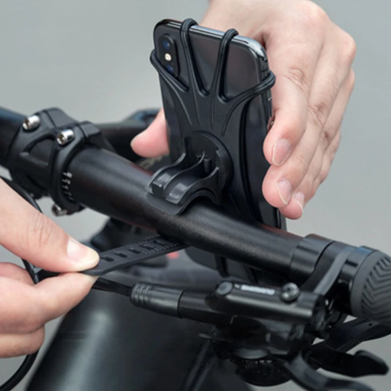 ROCKBROS Universelle Motorrad- und Fahrrad-Handyhalterung, Stoßfeste Silikon-Halterung für Radfahren, MTB, GPS-Unterstützung – Detail 9