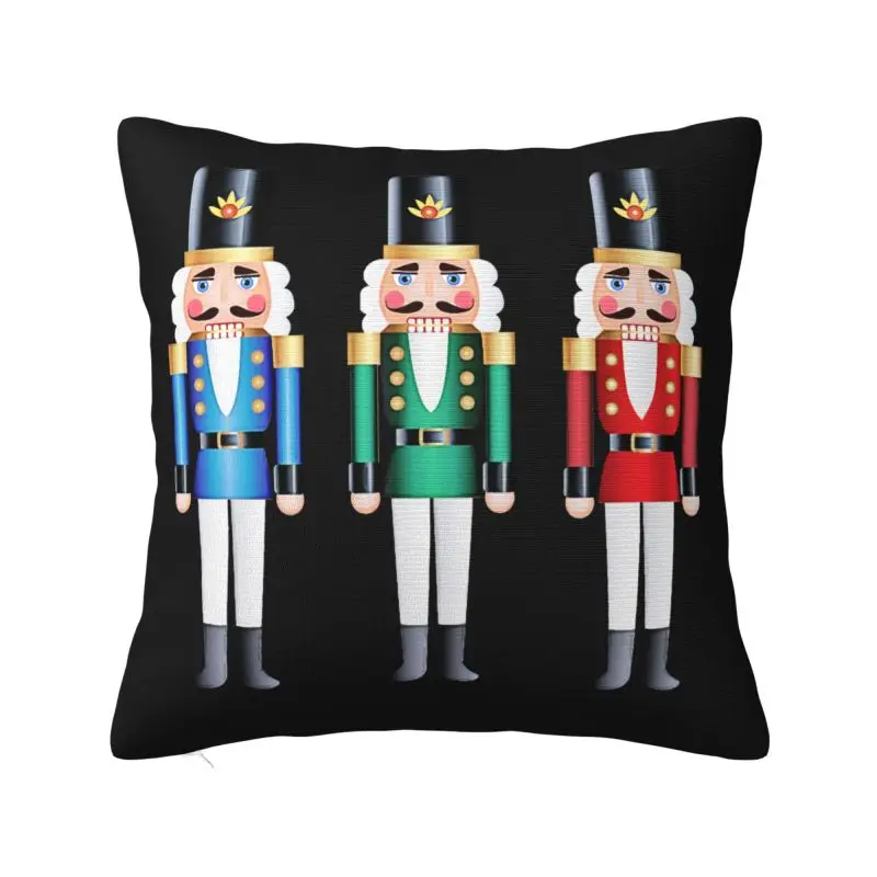 Nutcracker Doll Luxury Throw Pillow Covers Home Decor Cartoon Christmas Nutcrackers Soldier Chair Cushion