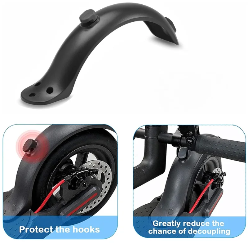 Electric Scooter Fender Rear Mudguard for Xiaomi M365 M187 M365 Pro Tire Rear Fender with Hook Parts Back Wing Accessories