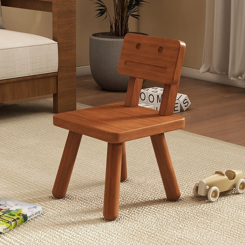 Wooden Children\'s Stool Low Backrest Household Small Baby Seat Child Learning Dining Muebles Infantiles Children Furniture