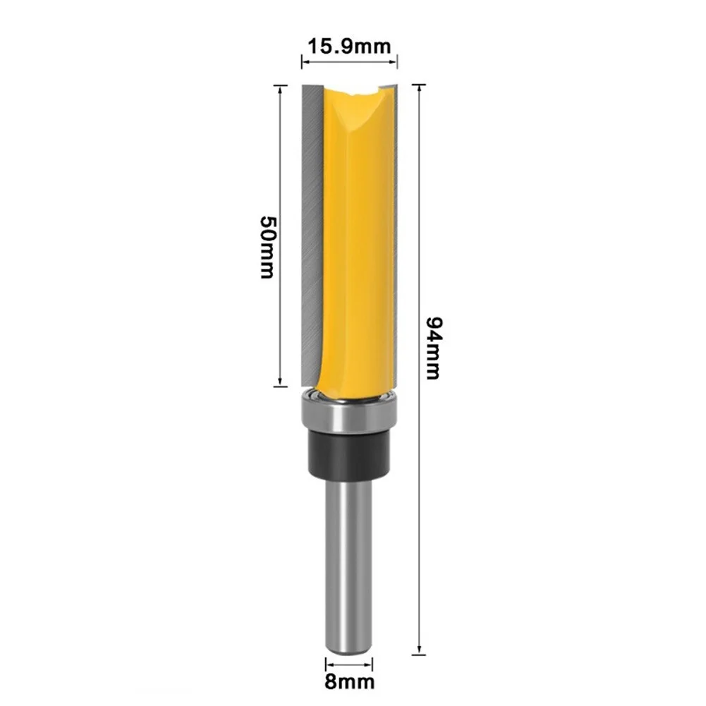 8mm Shank Template Trim Router Bit Straight End Mill Cleaning Milling Cutter Blade Template Straight End Mill For Woodworking