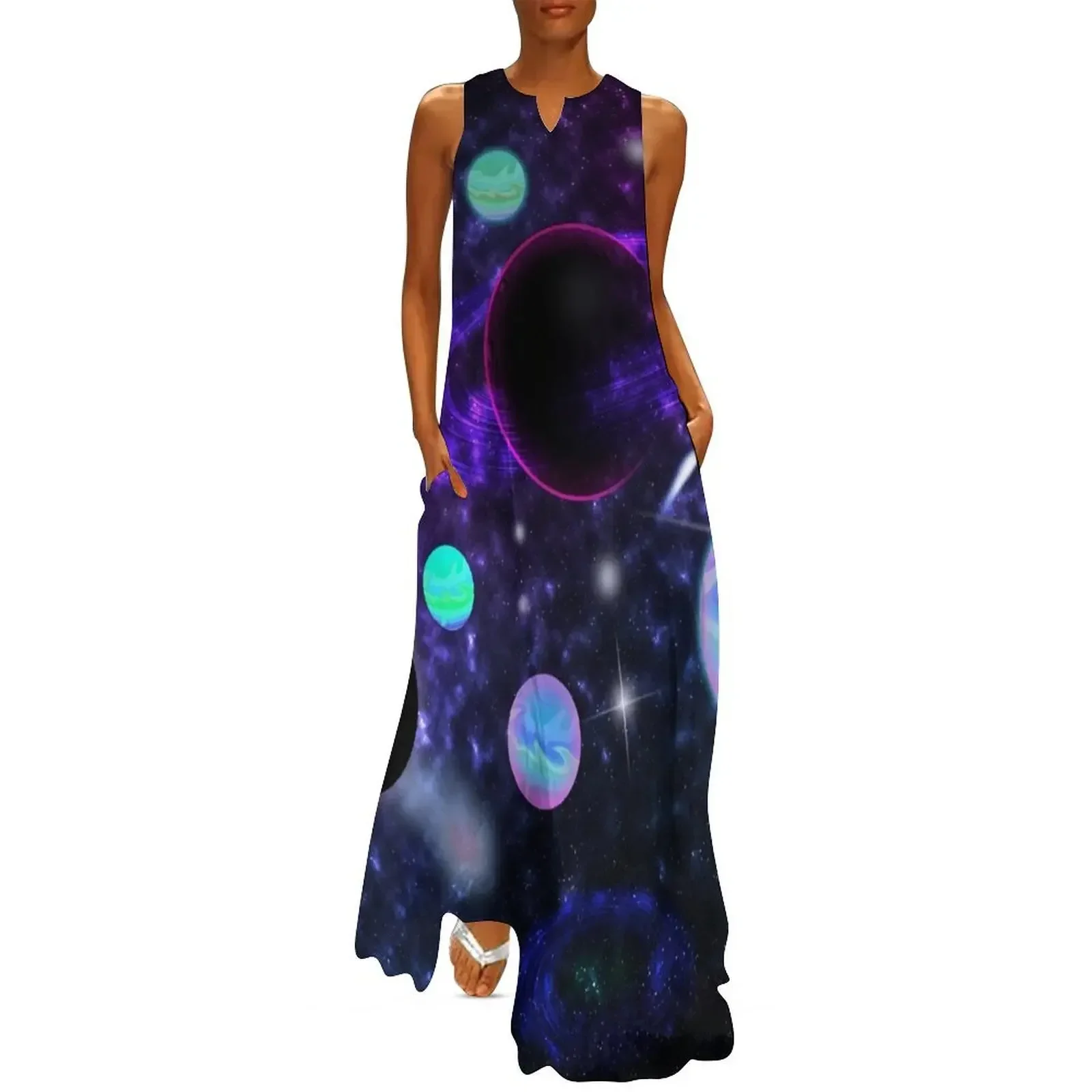 

Somewhere Far Away From Earth Long Dress summer dress for women 2025 loose women's dress Woman dresses women party dresses