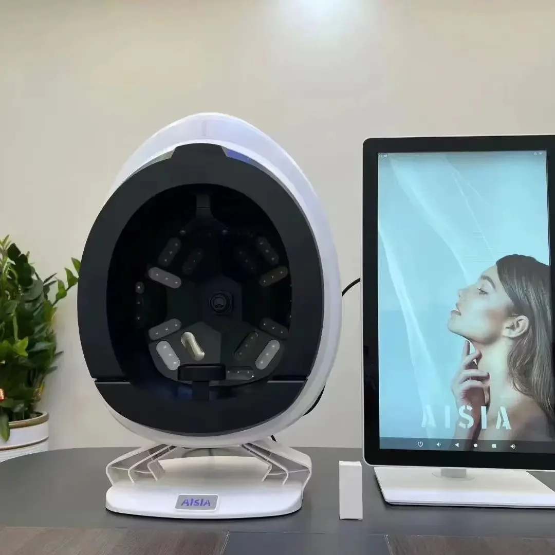AISIA Q2 3D AI Analisador de Pele Profissional Scanner Facial Acne Detector de Rugas Equipamento Essencial de Salão de Beleza