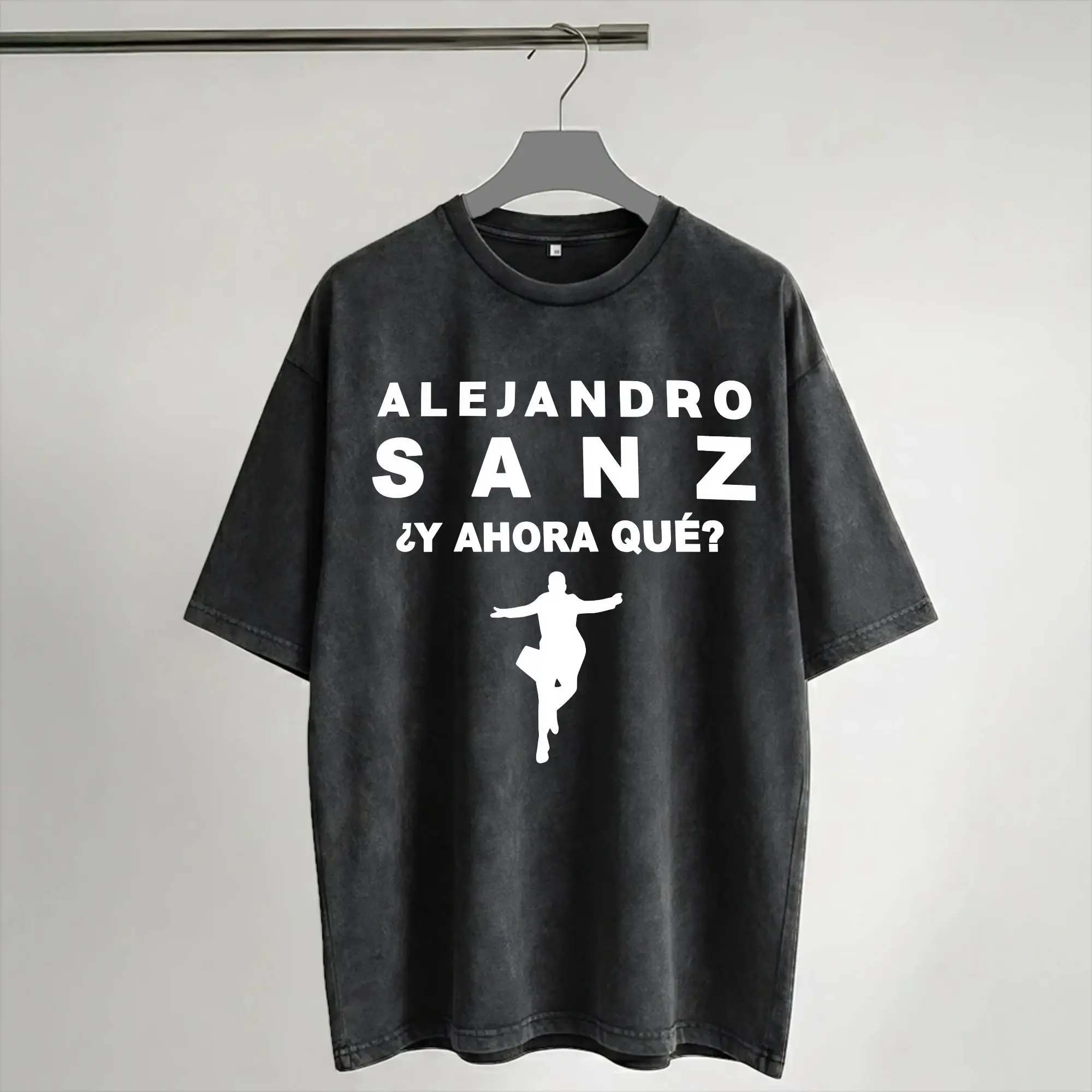 Alejandro Sanz 2026 Concert Washed T Shirts Streetwear Hip Hop Novelty T-Shirt  Tees Men Women Short Sleeve Oversize