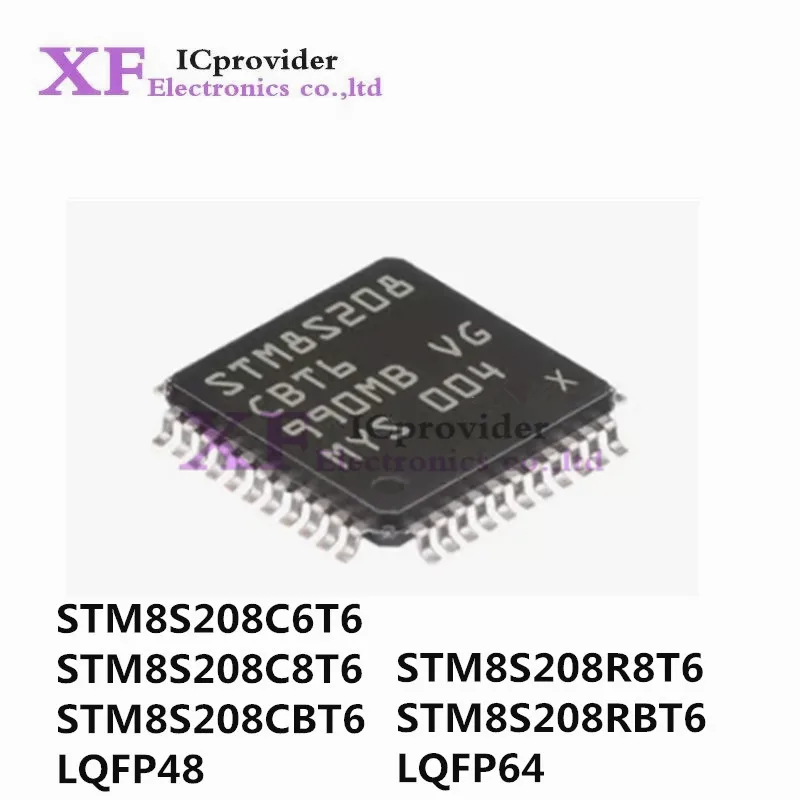 STM8S208C6T6 STM8S208C8T6 STM8S208CBT6 LQFP48 STM8S208R8T6 STM8S208RBT6 LQFP64