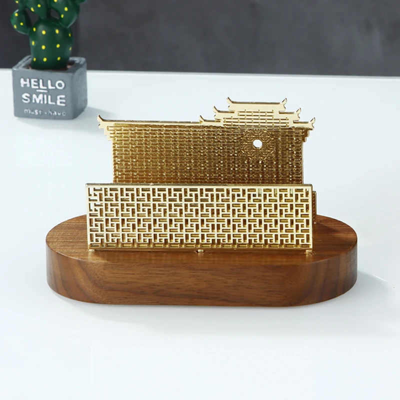 Wooden Tissue Paper Holder Brass Napkin Holder Tableware Tissue Box Storage Desktop Organizer Tableware Supplie