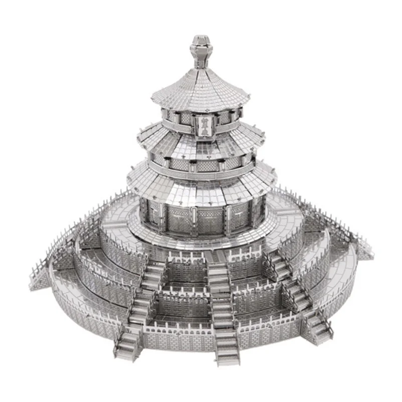 Temple of Heaven 3D Metal Puzzle model kits DIY Laser Cut Puzzles Jigsaw Toy For Children