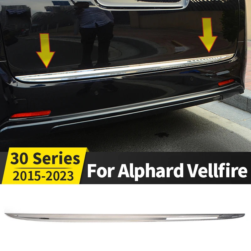 

For Toyota Alphard Vellfire 30 Series 2015-2022 2020 2019 Upgrade Decoration Accessories Trunk Door Tailgate Stainless Steel Bar