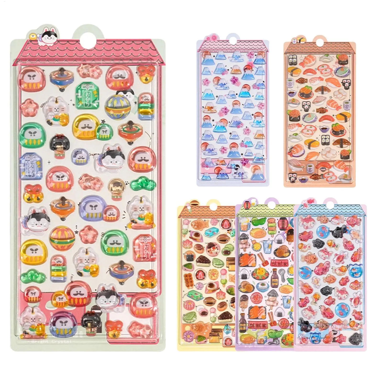 

3D Stickers Japanese-style Food Sushi DIY 3D Relief Journal Decorative Stickers Scrapbooking Phone Stickers Stationery