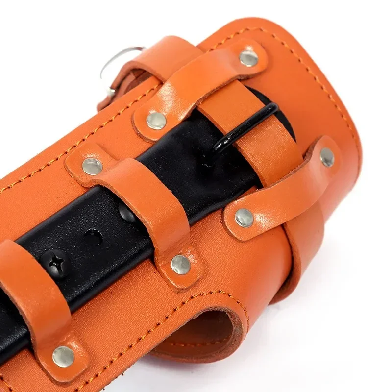Leather Tree Climbing Tool Adjustable Tree Picking Protective Gears Iron Shoe Fastener Upright Anti-slip Thicken Accessories