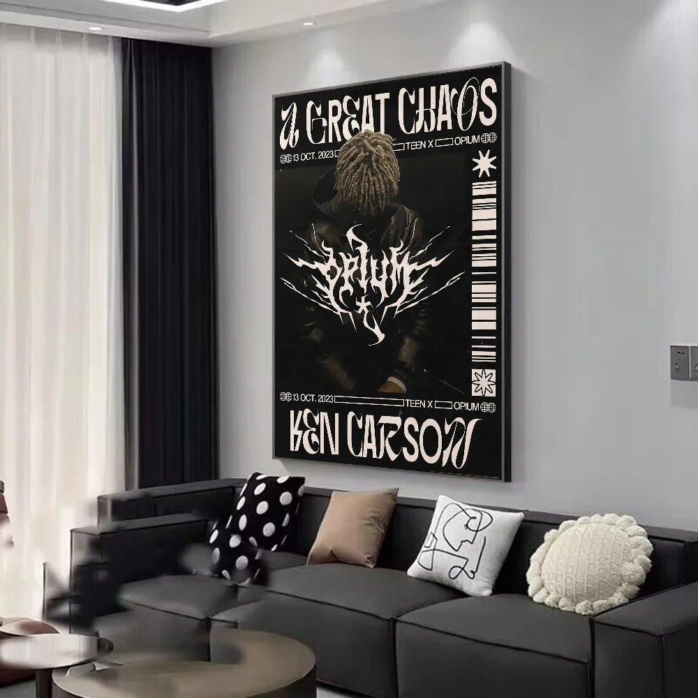 Ken Carson Rapper X Whitepaper Poster HD Quality Poster Wall Art Painting Study Room Wall Decor