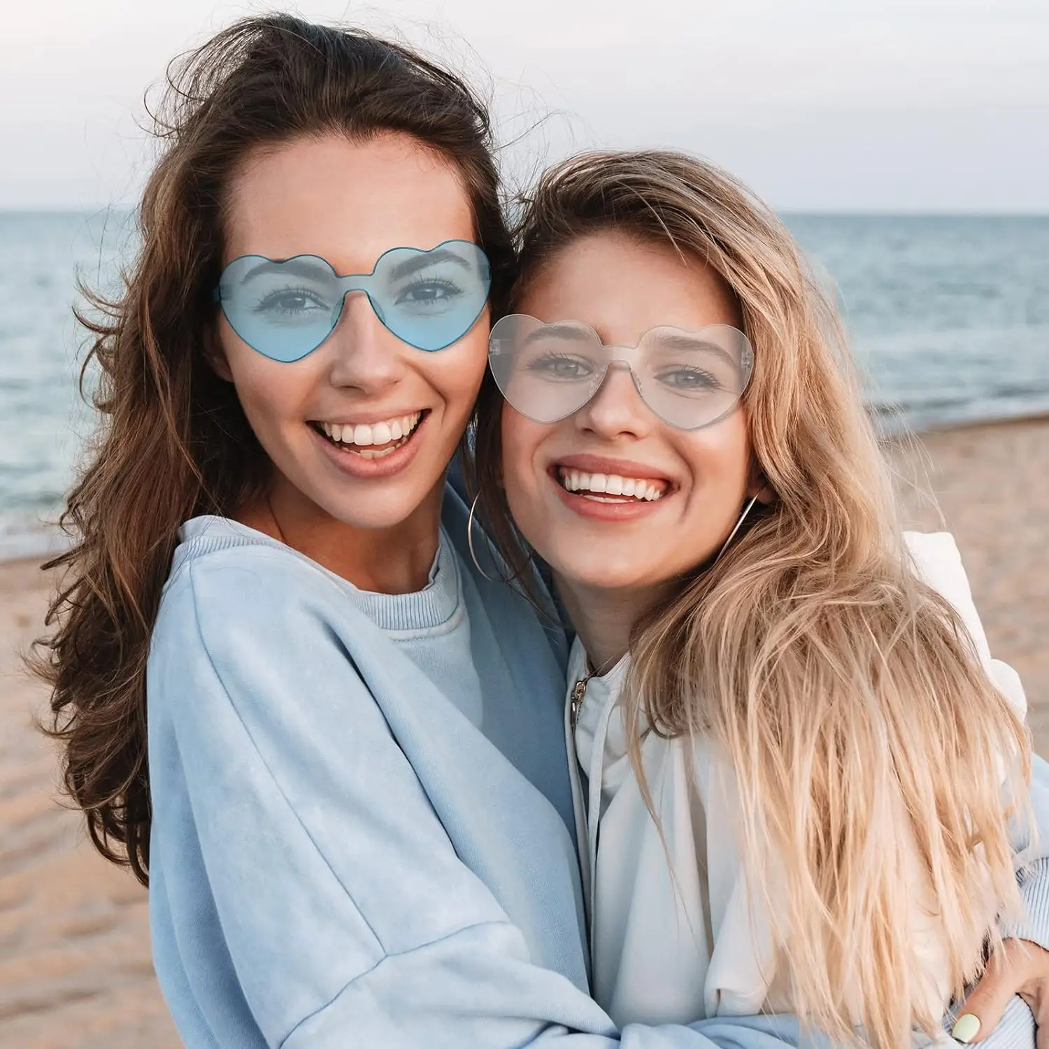 Herz-Sonnenbrille für Damen, Großhandel, 12–100 Stück, für Hochzeit, Bachelorette, Brautjungfer, Strandparty, mehrfarbig, Foto-Requisiten, Geschenke – Detail 4
