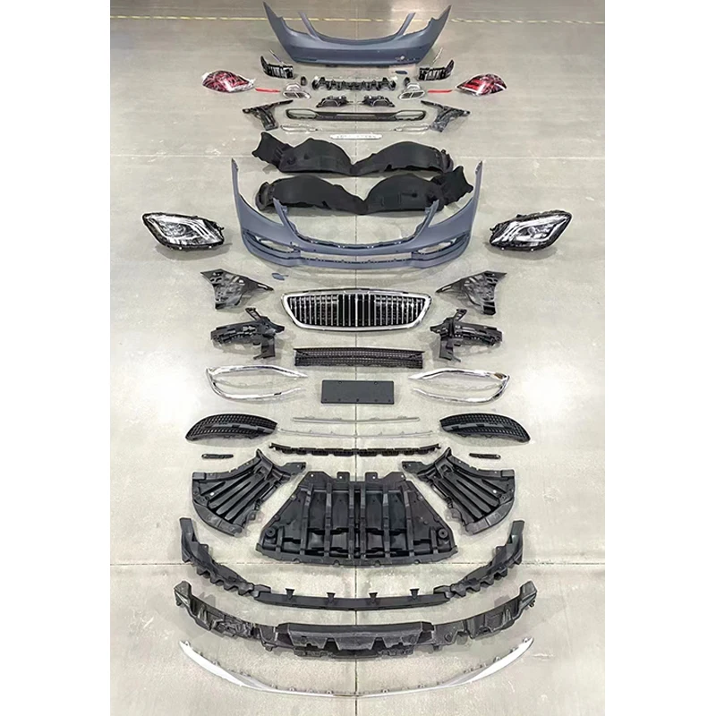 

W222 to Maybach PP front and rear bumpers body kit grille 2013-2020 automotive parts for headlamps