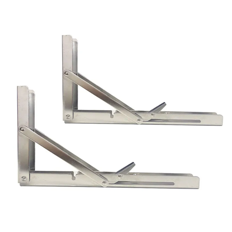 2Pcs 316 Stainless Steel 12''  FoldingTable Bracket Shelf Wall Mounted Support Bracket for Boat Yacht Accessories