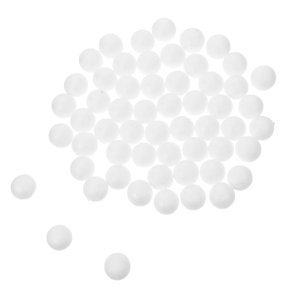 

100Pcs White Solid Polystyrene Foam Balls Round Craft Balls for DIY Holiday Decorations Christmas Art Supplies
