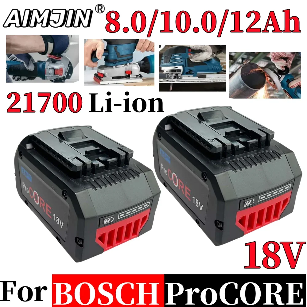 18V 8.0Ah-12.0Ah ProCORE Replacement Battery for Bosch 18V Professional System Cordless Tools BAT609 BAT618 GBA18V80 21700 Cell