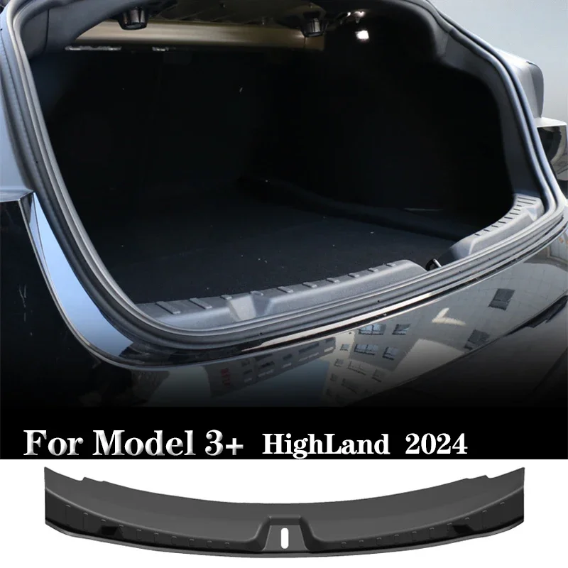 For 2024 New Tesla Model 3 High land Trunk Threshold Strip TPE Protective Sill Rear trunk Protection Lid Modeling Parts