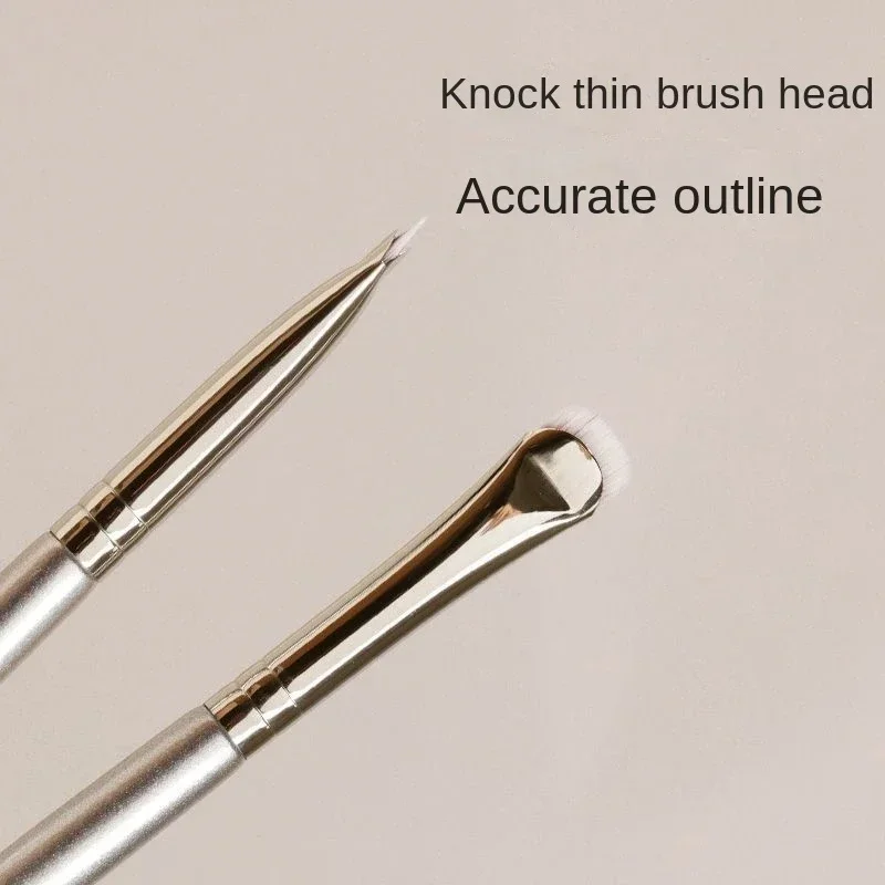 الهلال كحل فرشاة رسم كحل العين العصابة كونتور أدوات ماكياج ترقية نصف جولة الهلال شفرة العين اينر فرشاة للمكياج رقيقة #6