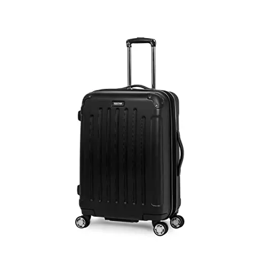 

Kenneth Cole REACTION Renegade Luggage Expandable 8-Wheel Spinner Lightweight Hardside Suitcase, Black, 24-Inch Checked