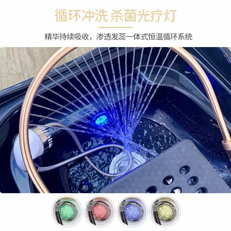 Portable Mobile Head Treatment Machine with Water Storage Splicing Shampoo Unit Water Circulation Fumigation Grafting Beauty