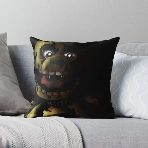 Springtrap Rare Screen  Printing Throw Pillow Cover Comfort Bedroom Office Home Square Soft Fashion Pillows not include One Side