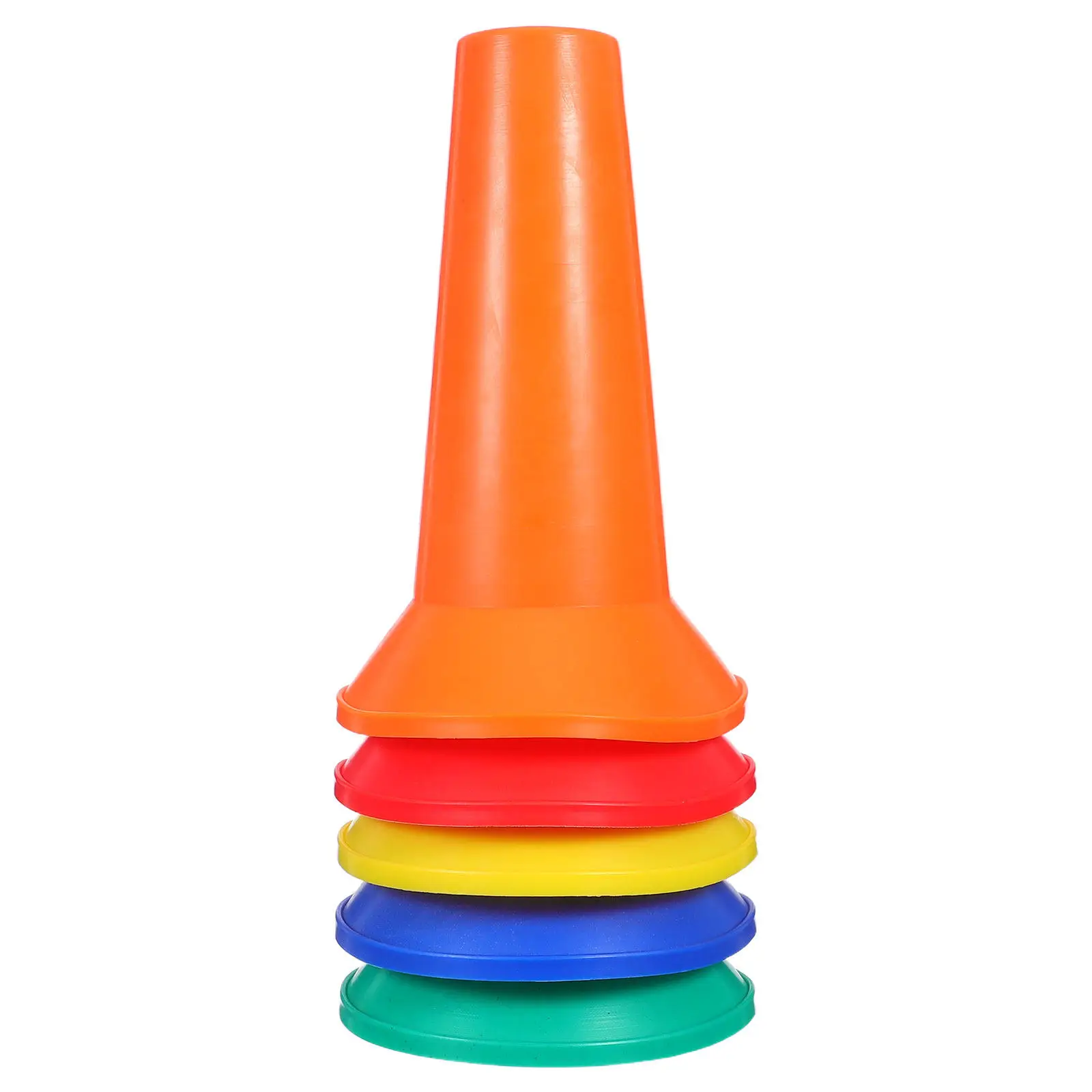 

5Pcs 17Cm Compact Lightweight Football Cones Red Safety Traffic Cones for Field Marker Agility Training School Playground