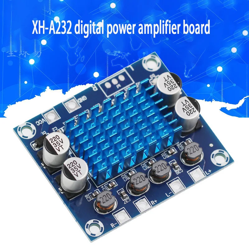 

XH-A232 high-definition digital audio power amplifier board mp3 amplifier module 12V24V amplifier board dual channel 30W