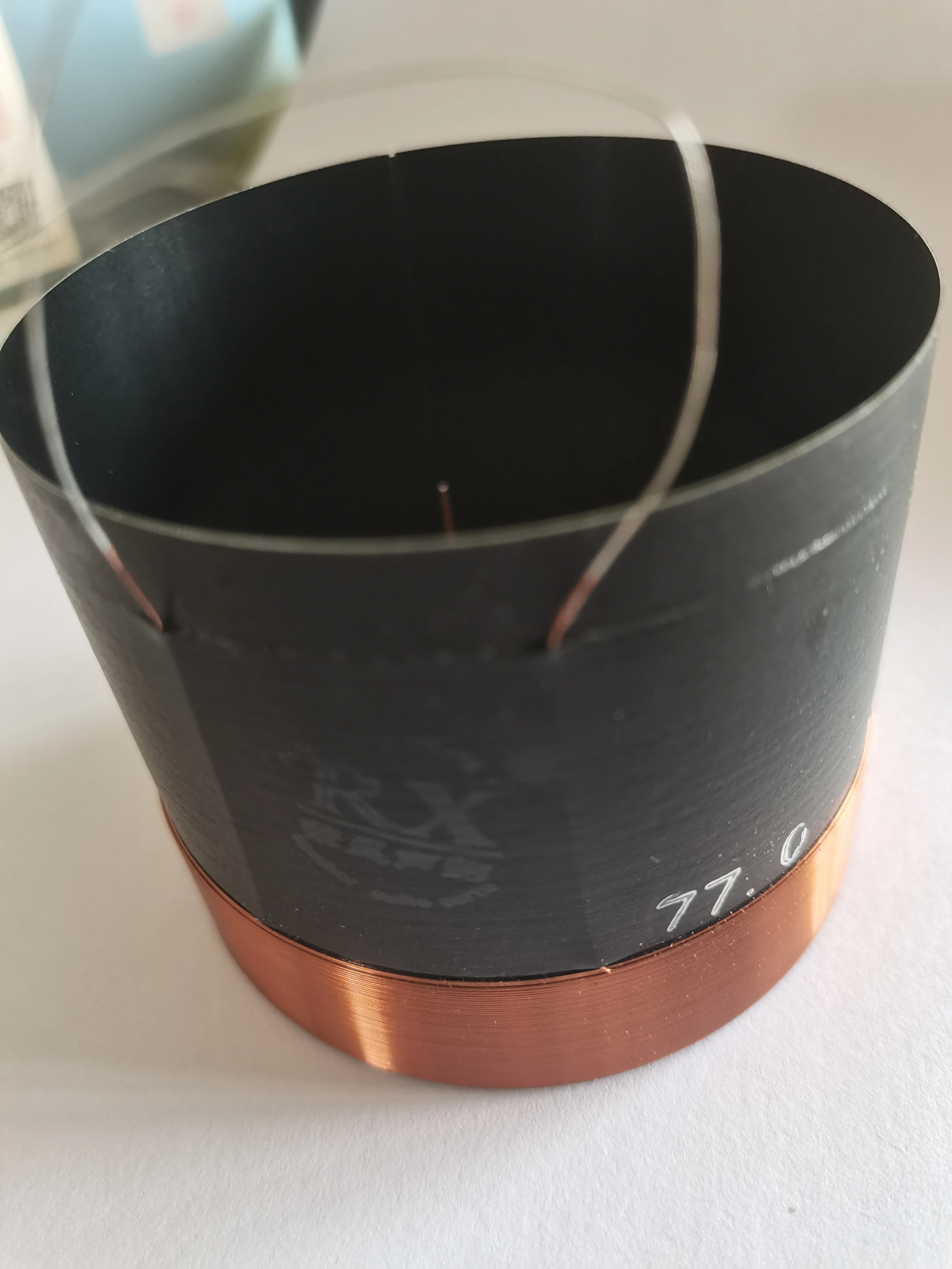 

1 unit ID: 77mm black aluminous 8 ohm woofer bass loudspeaker speaker voice coil 2 layer winding