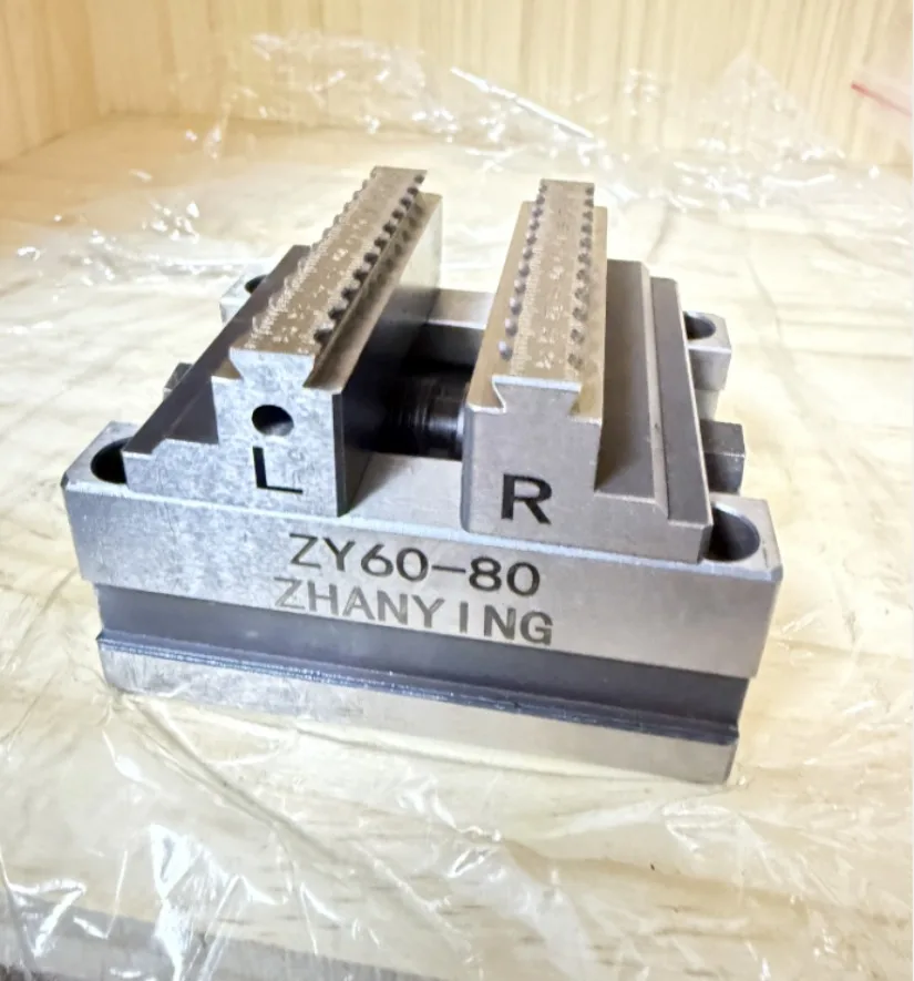 ZY6080 Turntable Fixture CNC Concentric Vise Self Centering CNC Machining Center Concentric Flat Pliers Clamp 6-60m